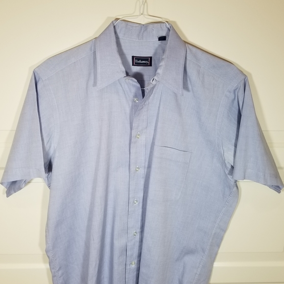 Hathaway Short Sleeve Blue Shirt 16 - Picture 7 of 16